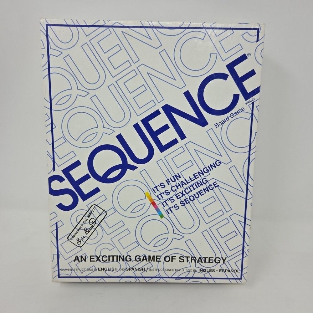 Sequence Board Game of Strategy (1995).  COMPLETE GAME